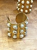 Ikat Jewelry Ikat 18k Gold Pearl Inlay Cuff