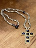 Ikat Jewelry Ikat Freshwater Pearl Cross Necklace