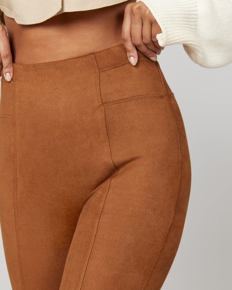 Spanx Faux Suede Leggings - Tan - ShopStyle Plus Size Trousers