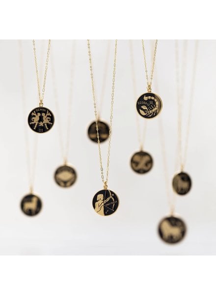 Amano Studio Black Enamel Zodiac Necklace