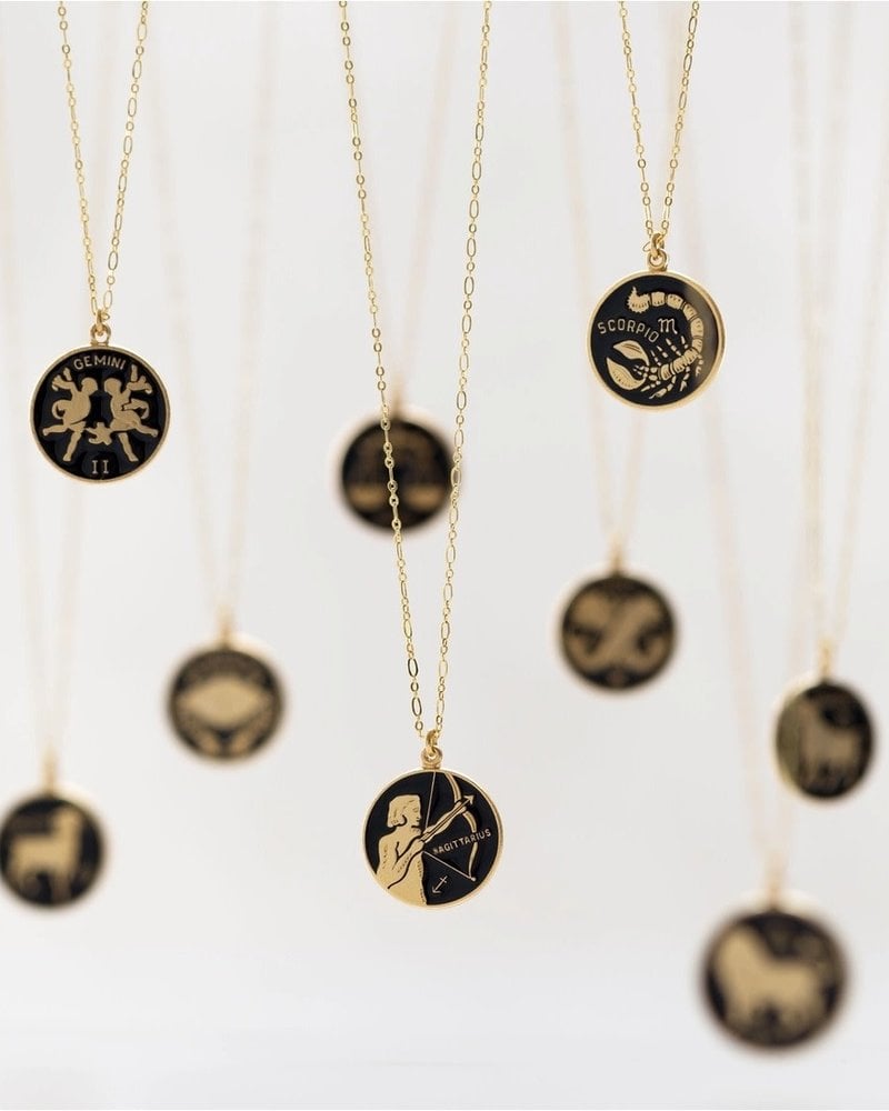 Amano Studio Amano Black Enamel Zodiac Necklace