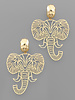 Elephant Filigree Earrings