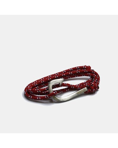Curated Basics Red Paracord Fish Hook Bracelet - Squash Blossom