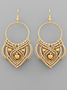 Golden Stella Crochet Earrings