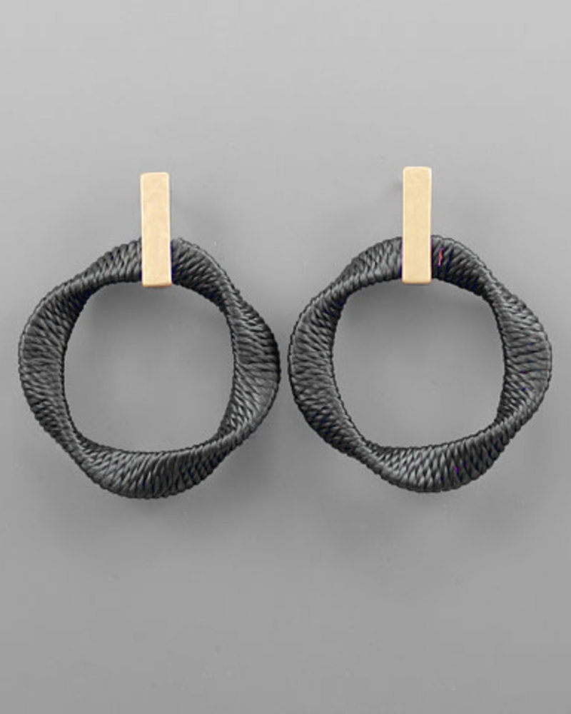 Woven Twisted Circle Earrings