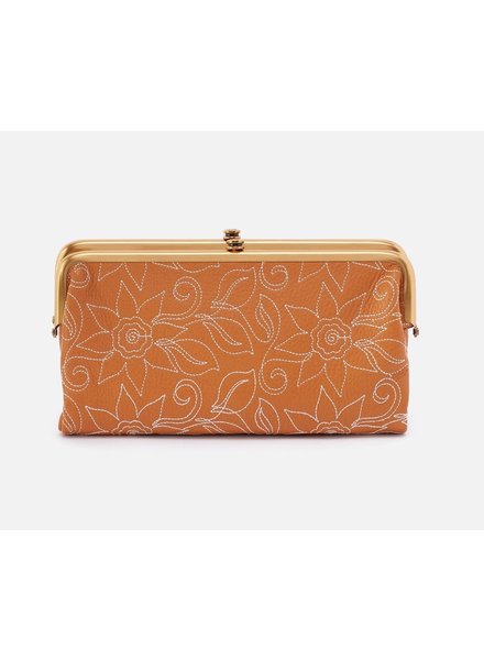 Hobo Lauren Clutch Wallet Sundial W/Floral Stitch