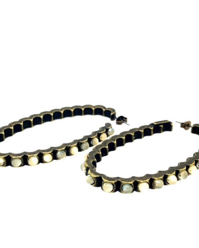 Rebel Designs Rebel Oval Studded 3179 Hoops