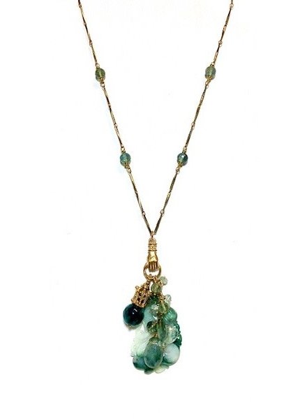 AndreaB Hand Jade Cluster Necklace