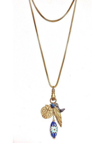 AndreaB Hand Feather Dove Necklace