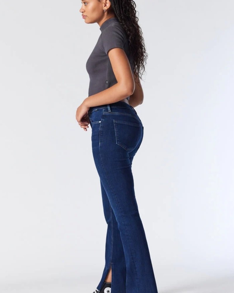 Mavi Women's Maria High-Rise Flare Jeans in Dark Brushed Flex Blue