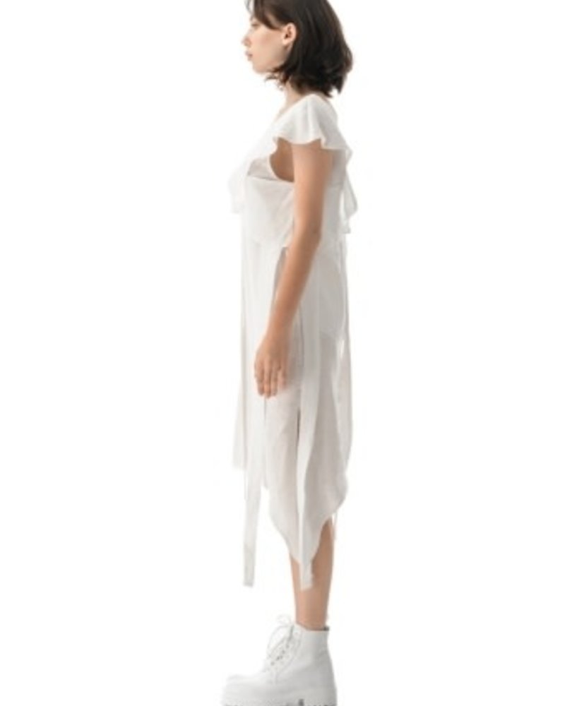 MDNT45 MDNT 45 Linen Asymmetric Dress