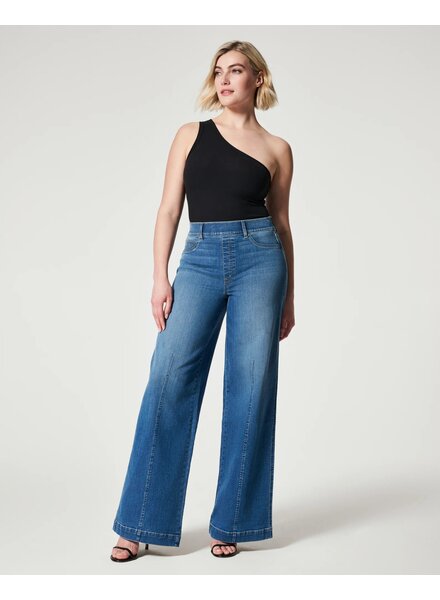 Spanx Seamed Front Wide Leg Jeans