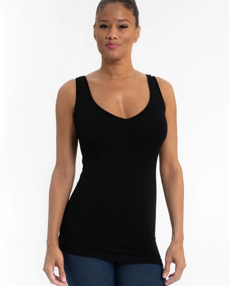 Elietian Elietian Basic V/Scoop Long Cami O/S