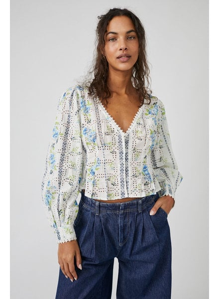 Free People Blossom Eyelet Top