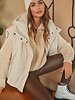 Miou Muse Matte Cream Puffer Hoodie Vest O/S