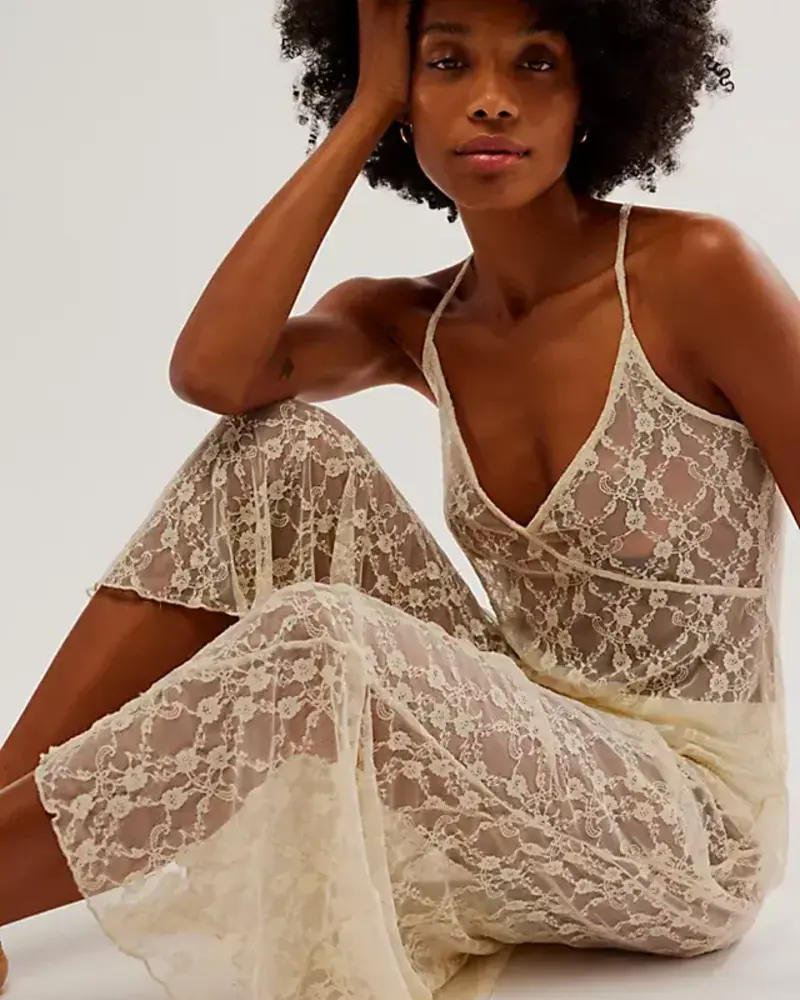 Free People A Little Lace Maxi Slip - Squash Blossom Boutique