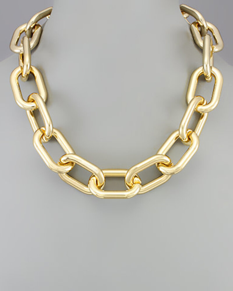 Gold chain necklace,gold bold chain necklace,gold chunky necklace