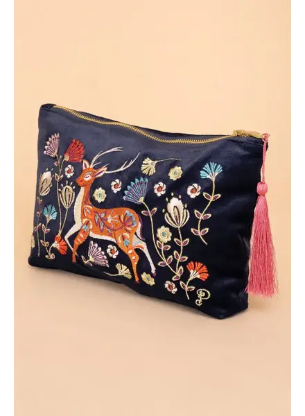 Powder Design Large Velvet Pouch