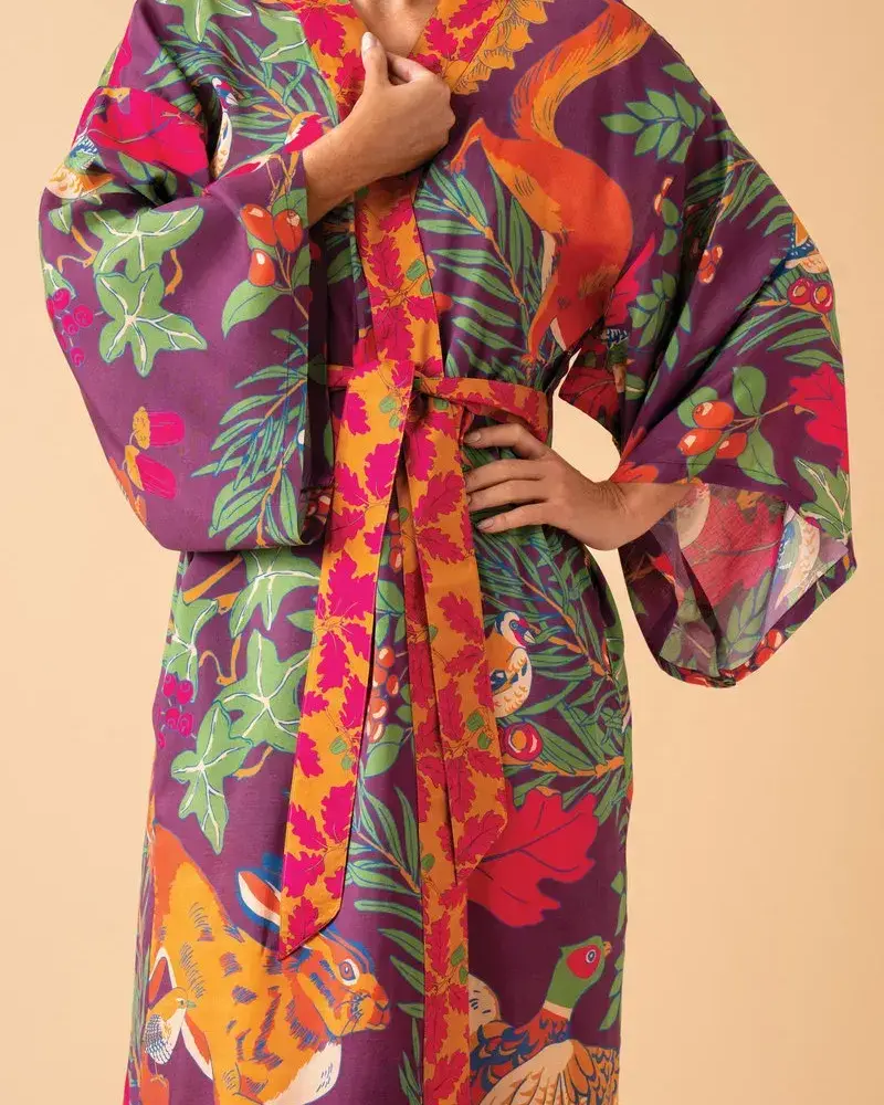 Powder Design Long Gown Kimono