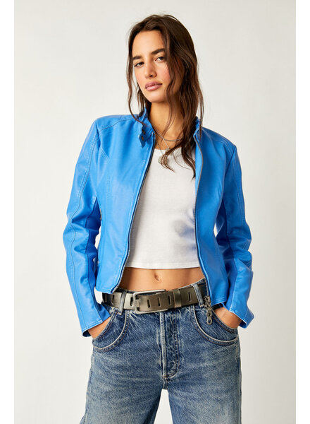 Free People Moto Color Block Shirt