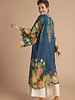 Powder Design Long  Gown Kimono