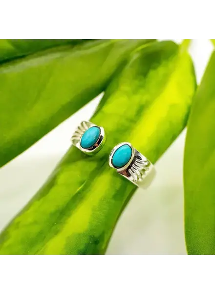 Baizaar Sterling Turquoise Ray Ring