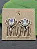 Baizaar Sterling Lotus Moonstone Earrings