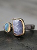 Baizaar Opal Tanzanite Duo Ring