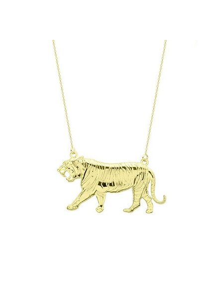 Sheila Fajl Hoops Roaring Tiger Necklace