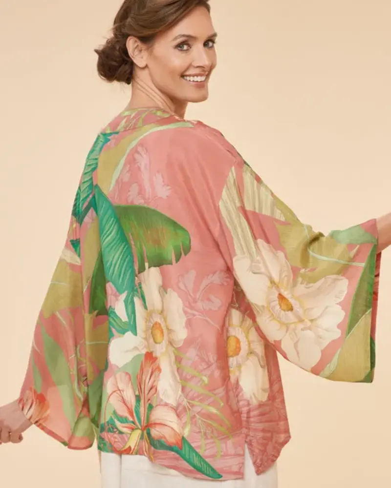 Powder Design Delicate Tropical Candy Short Kimono