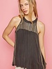 POL Clothing Lace Neck Swing Cami