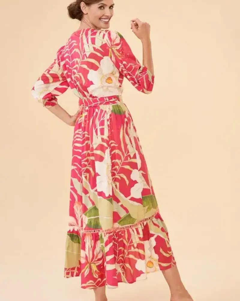 Powder Design Delicate Tropical Wrap Dress