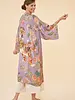 Powder Design Prancing Tiger Lilac Long Kimono