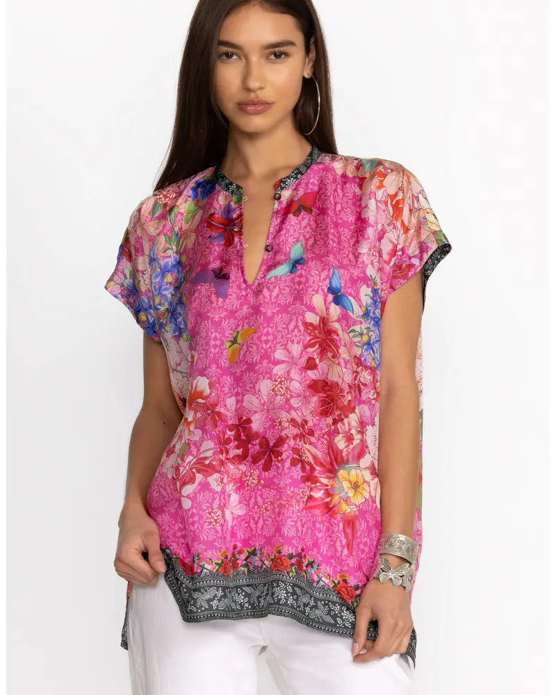 Johnny Was Bouquet Frame Parade Blouse