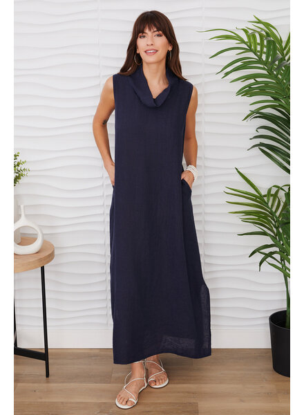 Milio Milano Cowl Neck Maxi Dress