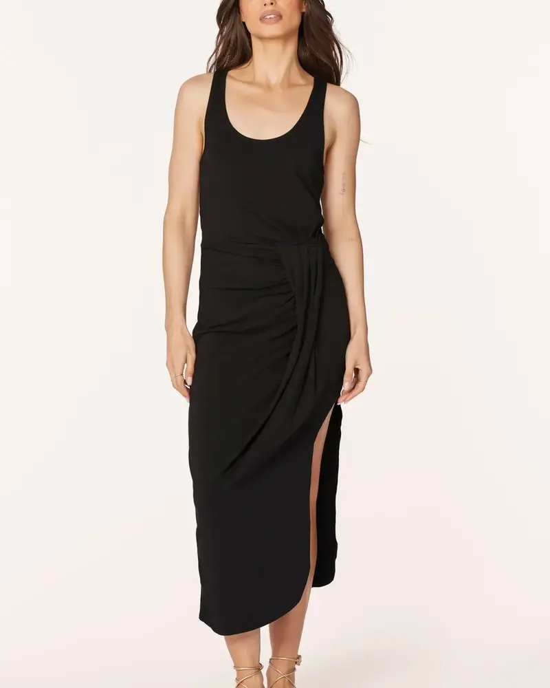 Bobi Asymmetrical Pleat Tank Dress