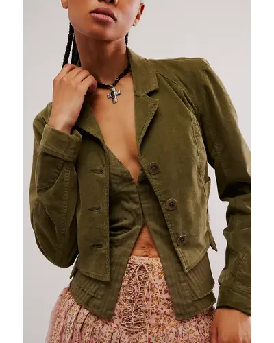 Free People Orly Cord Heritage Jacket Squash Blossom Boutique