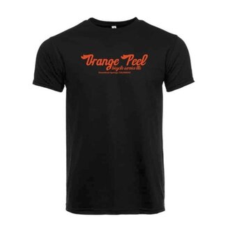 Orange Peel Custom OP Women's Black T-Shirt Orange Logo