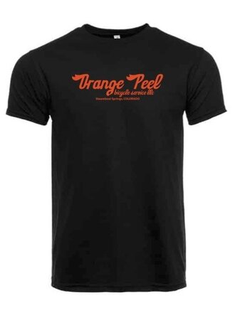 Orange Peel Custom OP Women's Black T-Shirt Orange Logo Orange Peel Custom OP Women's Black T-Shirt Orange Logo