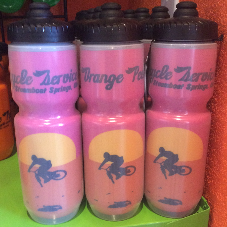 Orange Peel Custom OP Bicycle Water Bottles