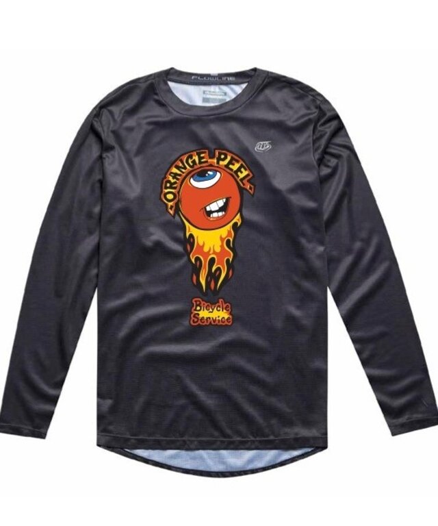 ORANGE PEEL & TLD FLOWLINE LS FLAMING ORANGE CUSTOM JERSEY