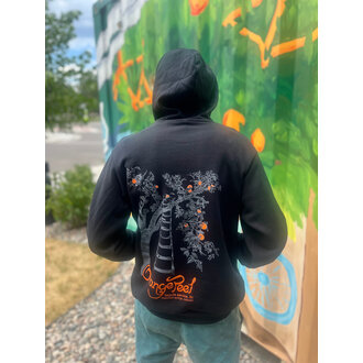 Orange Peel Custom OP Hoodie Black with Orange Tree Logo
