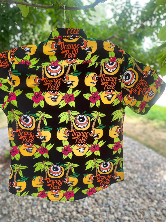 Orange Peel Pink Pocket Party Shirt by Party Shirt International