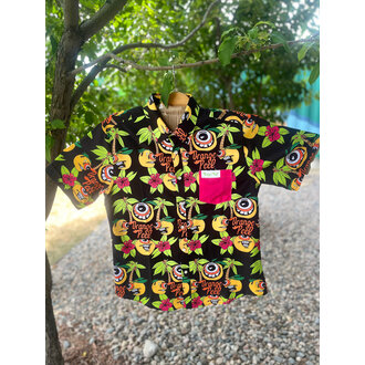 Orange Peel Pink Pocket Party Shirt by Party Shirt International