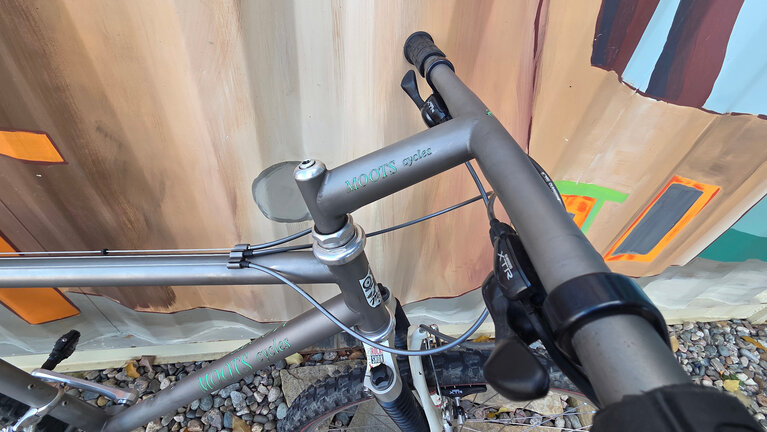 Moots Titanium 20" YBB 8 speed XTR Vintage Bike with Ti One Piece Quill Stem/Bar