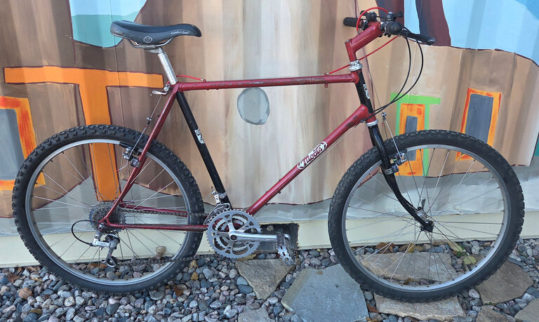 Moots Mountaineer Vintage Steel Bike in Red and Black