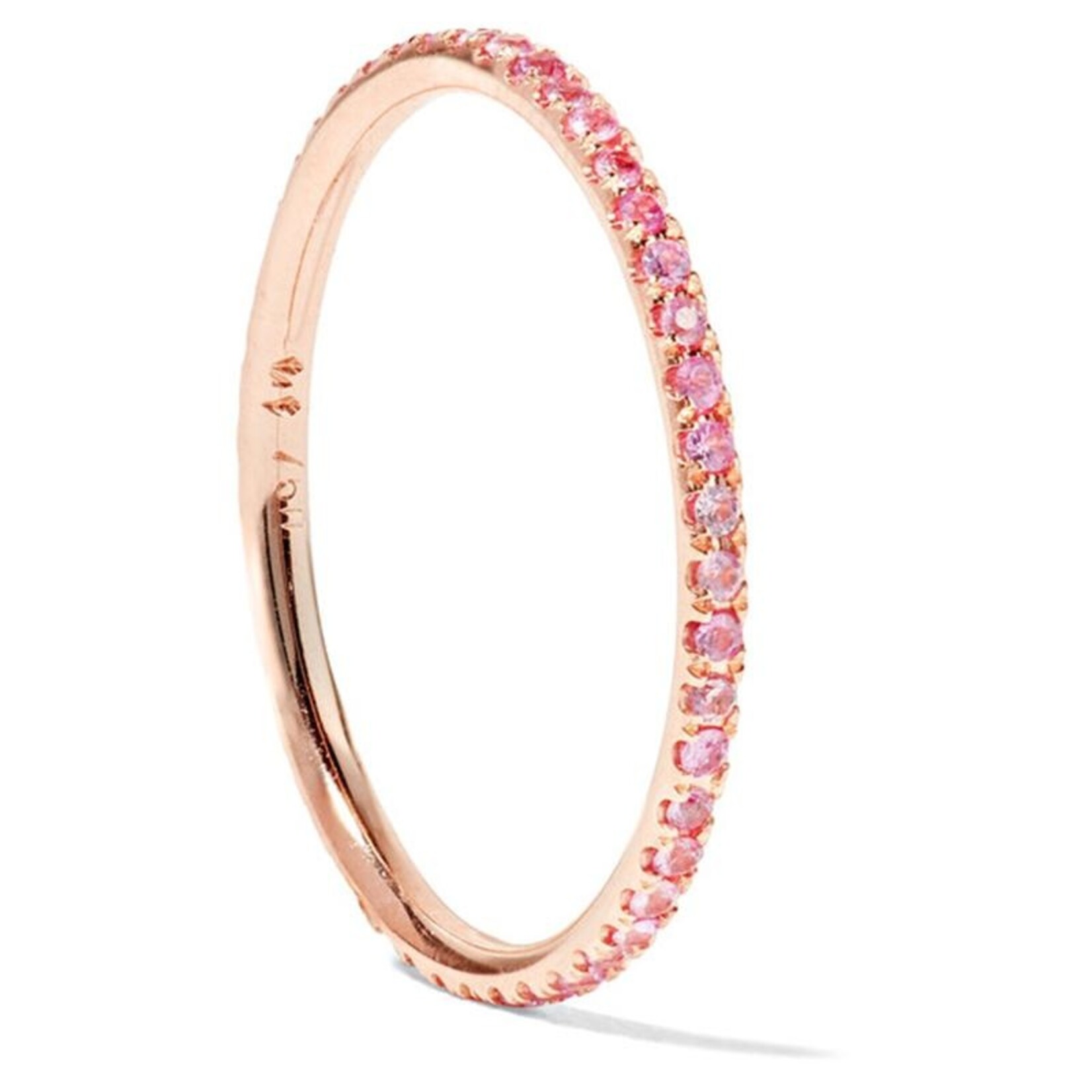 ILEANA MAKRI THREAD BAND P-PS 18K PINK GOLD RING WITH PINK SAPPHIRES