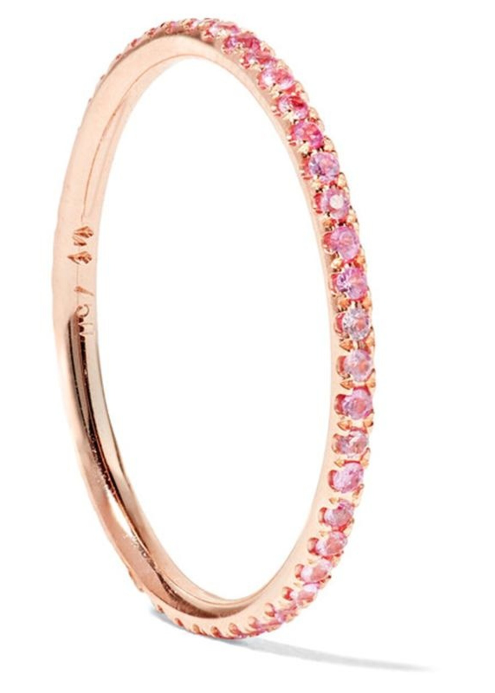 ILEANA MAKRI THREAD BAND P-PS 18K PINK GOLD RING WITH PINK SAPPHIRES
