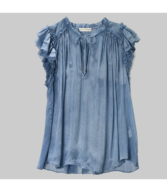 ulla johnson denim top