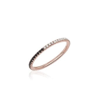 EF COLLECTION 2 TONE DIAMOND ETERNITY BAND RING